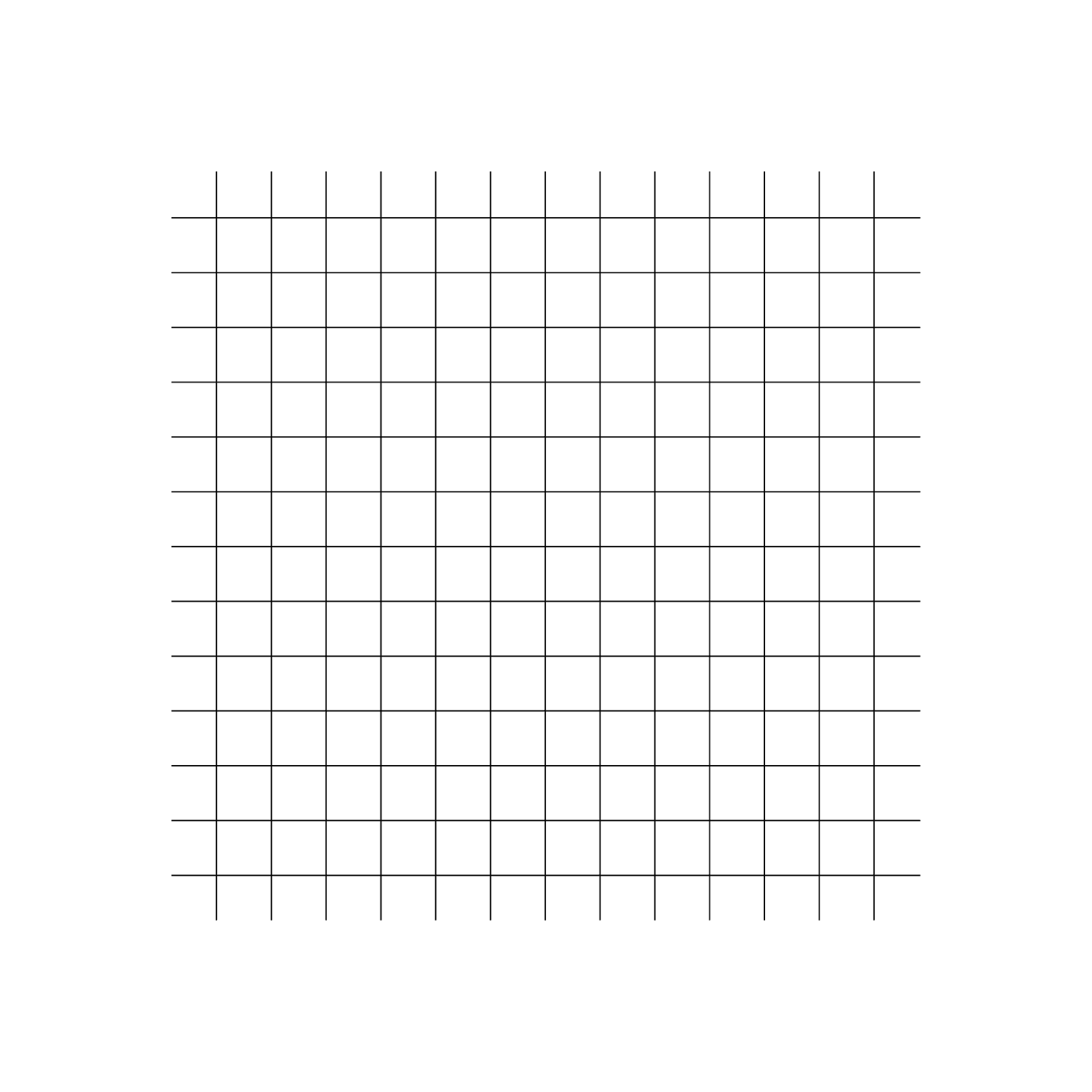 An index-card grid